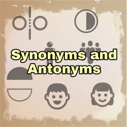 SYNONYMS AND ANTONYMS (TEST)